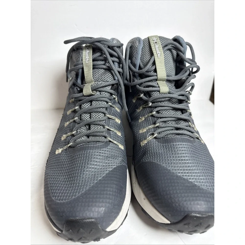 Columbia men's tech light blue gray hiking‎ Shoe Boot Waterproof Size 14